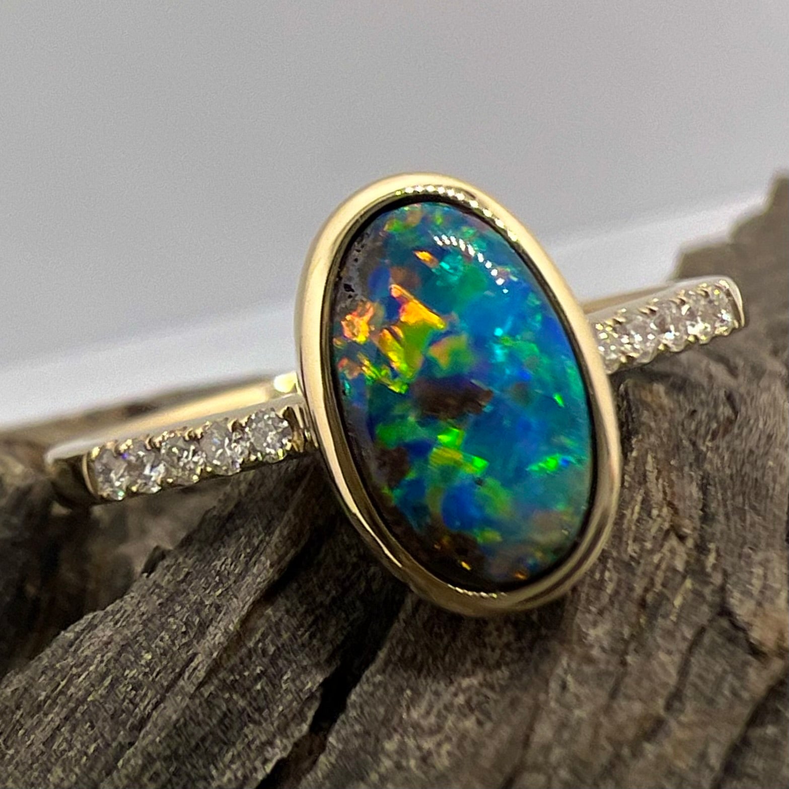 Outback Sunset Oasis 14K Gold Ring