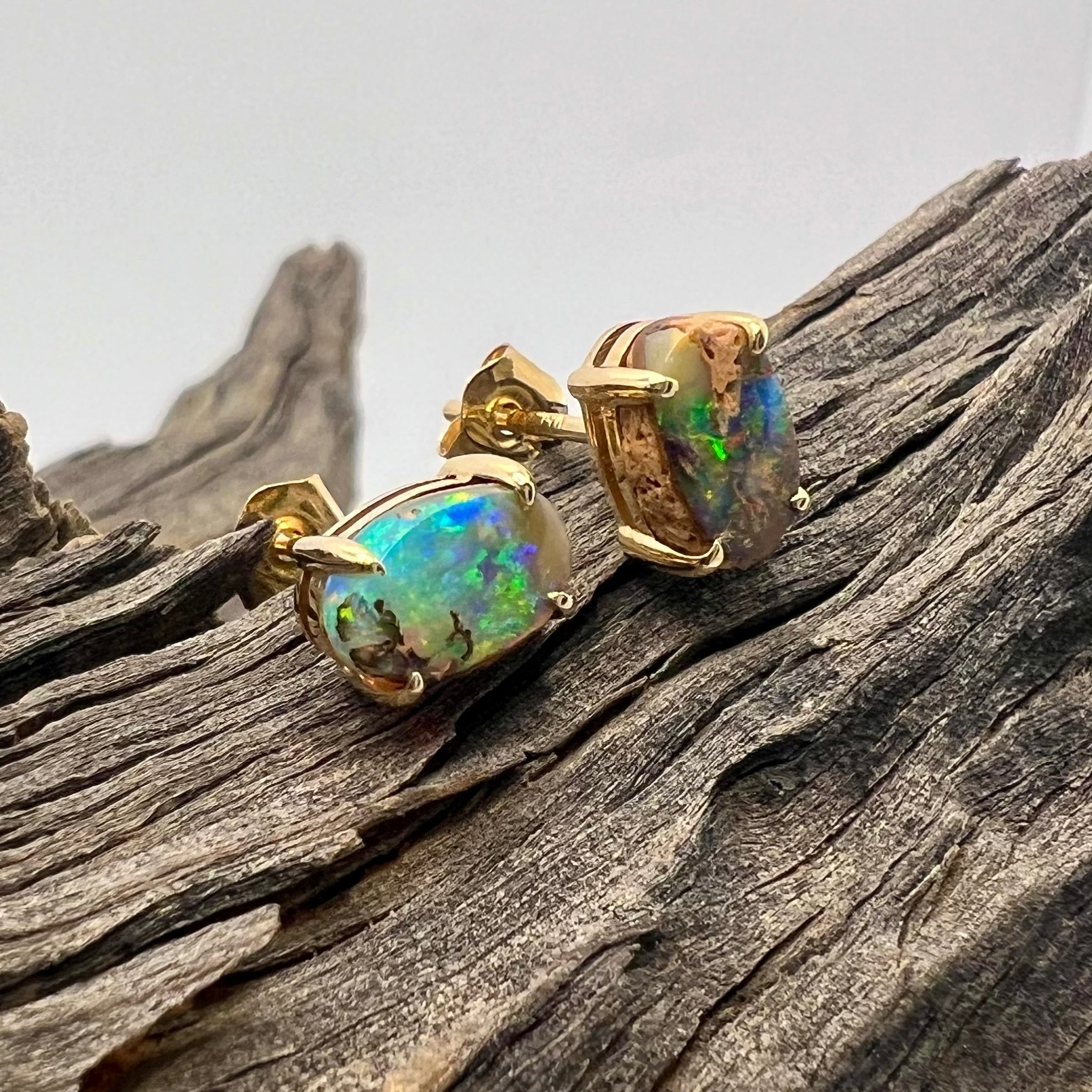 Aqua Waters 14K Gold Earrings