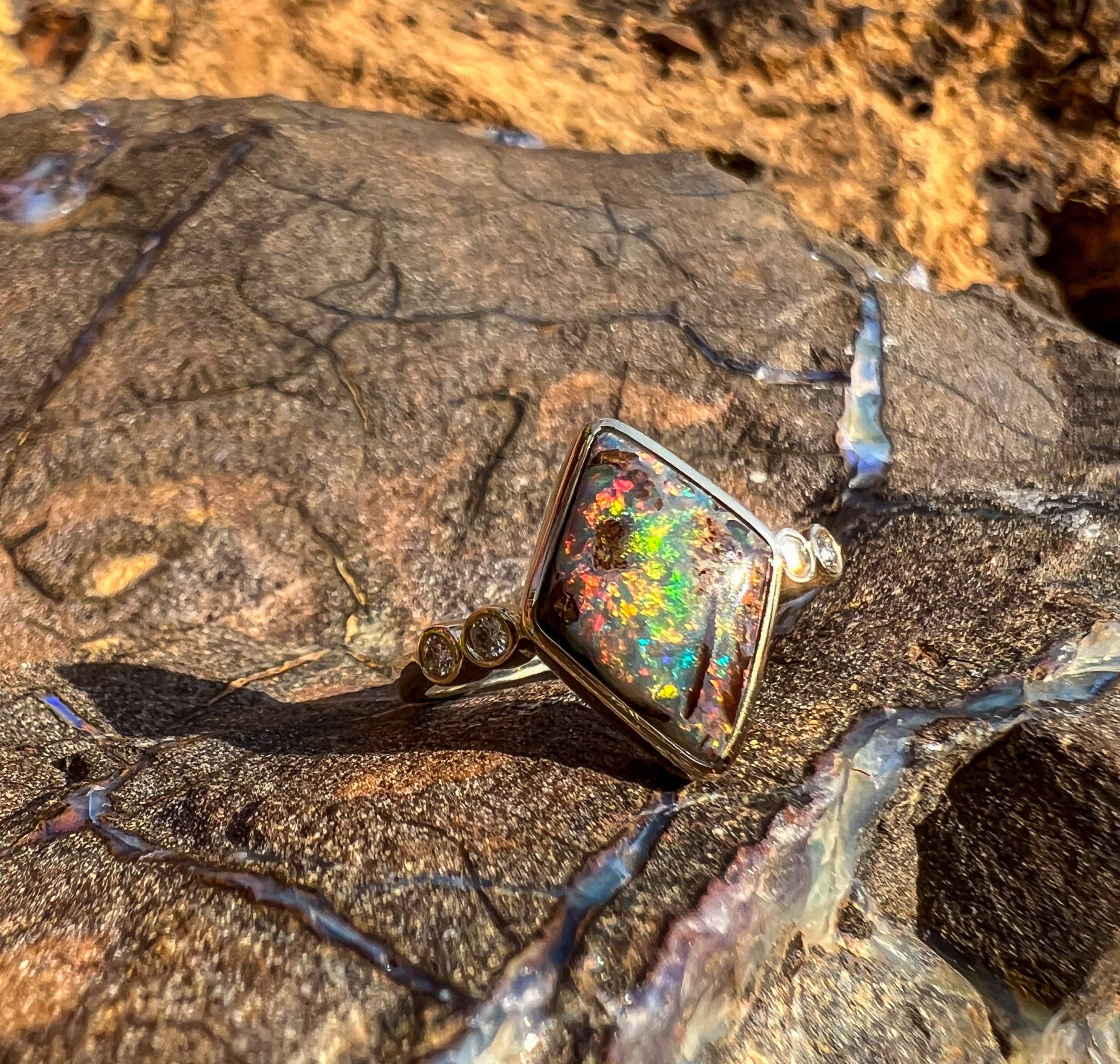 Diamontina Rose 14K Gold Ring