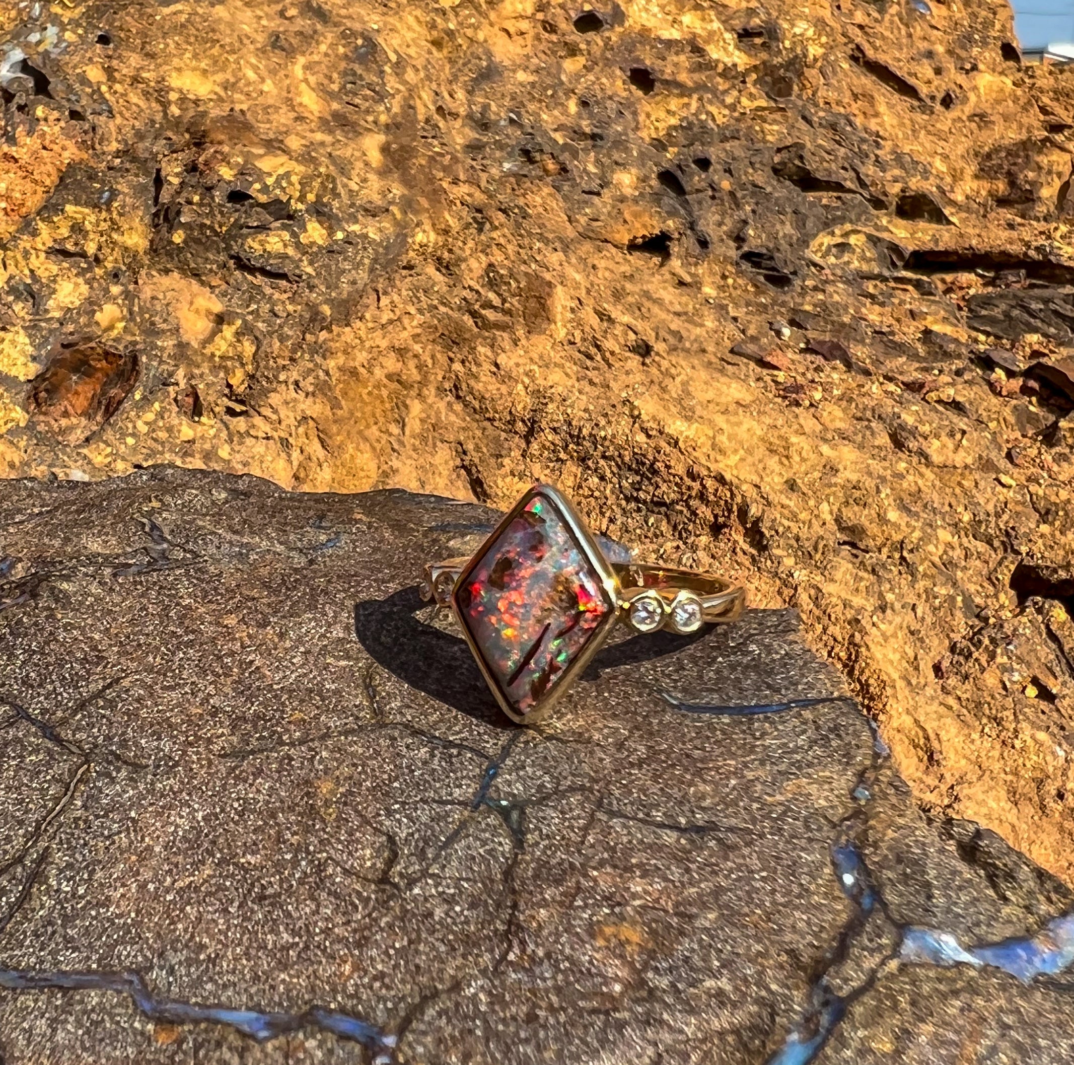 Diamontina Rose 14K Gold Ring