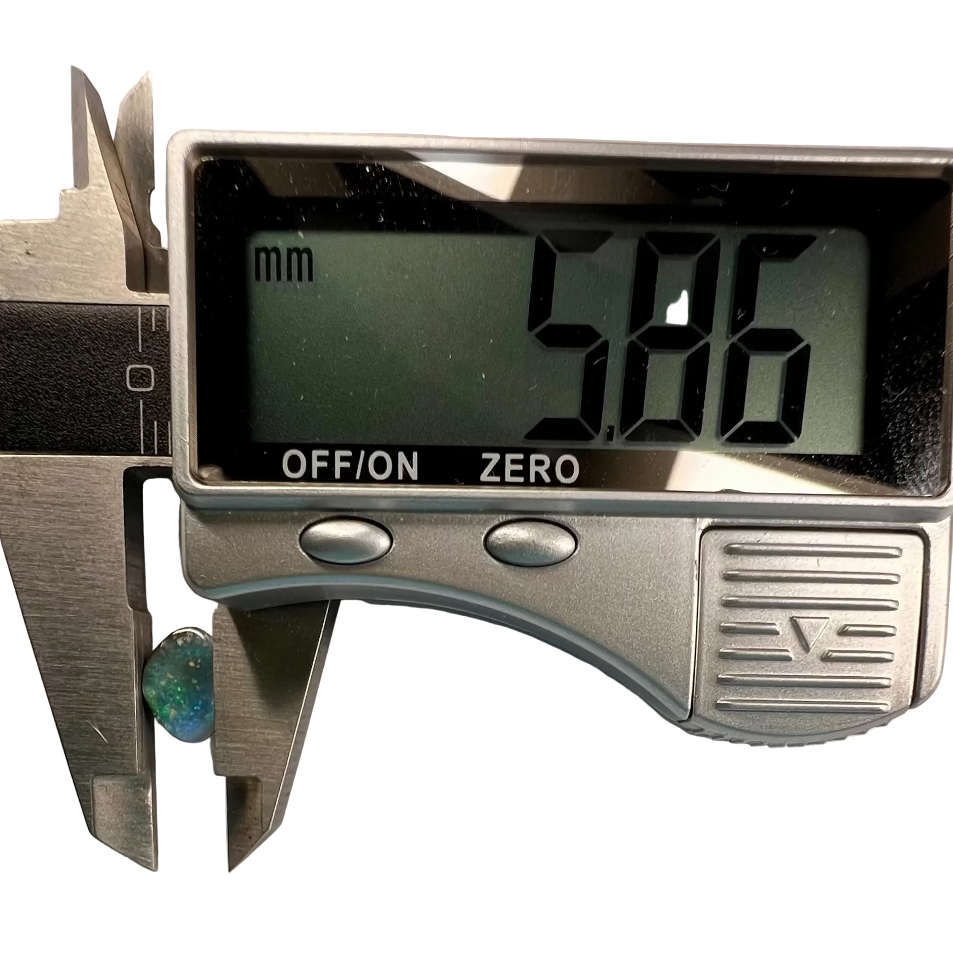 Digital caliper with a clear display showing measurement on a light gray background