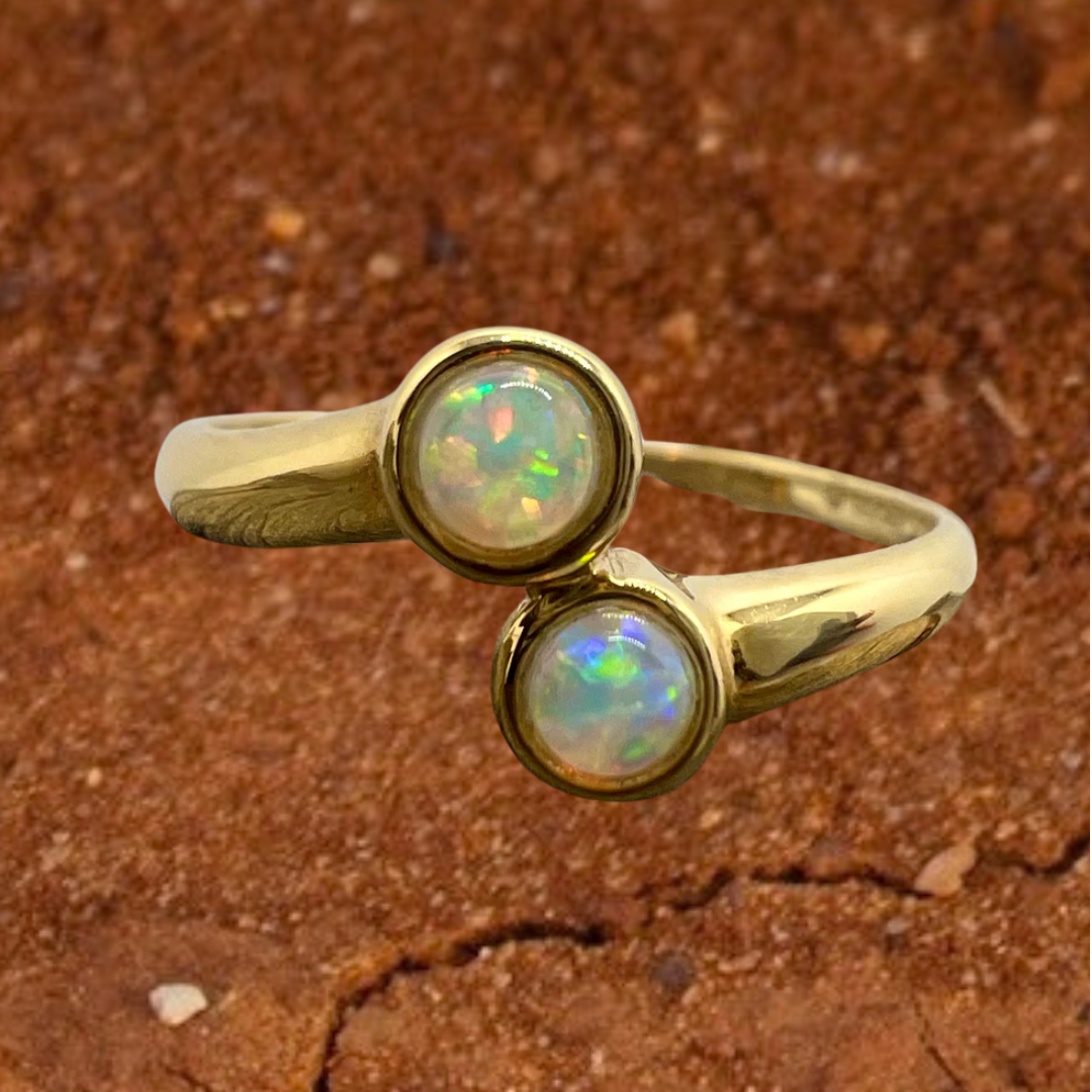 Outback Rain Drops Day 18K Gold Ring