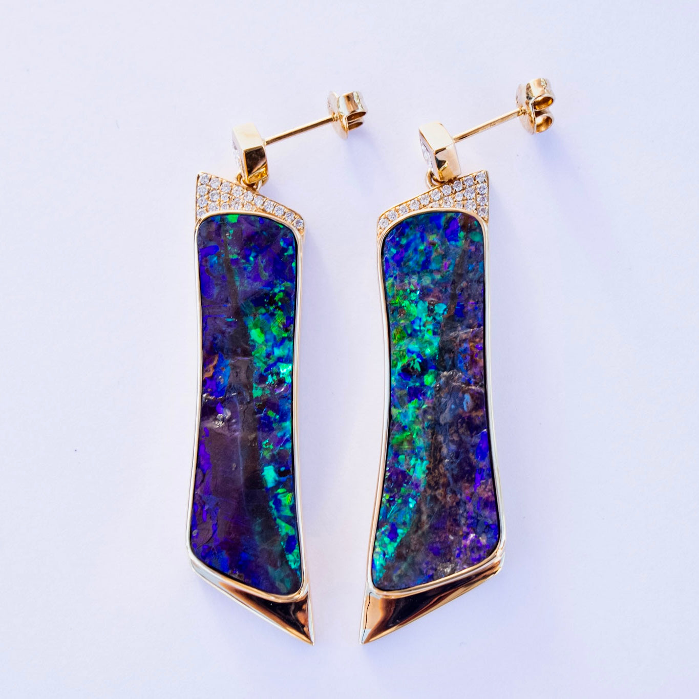 Esmeralda 18K Gold Drop Earrings
